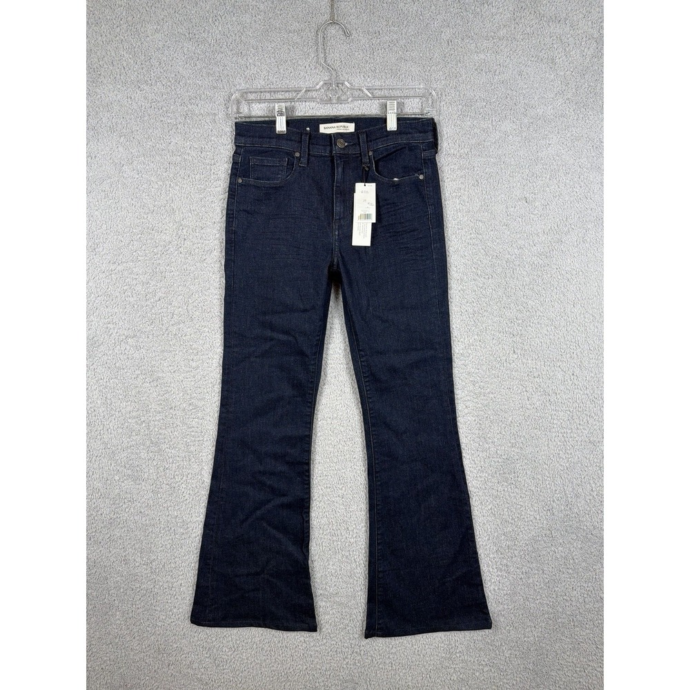 Banana Republic Women's Size 25 Dark Indigo Flare Rinse Bootcut Jean NEW - Picture 1 of 10